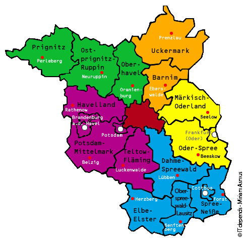 Karte Brandenburg